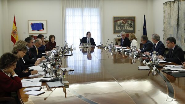Заседание кабинета министров в Мадриде, Испания. 21 октября 2017