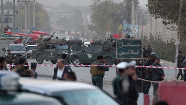Mесто нападения террористов-смертников возле военной академии маршала Фахима в Кабуле. 21 октября 2017