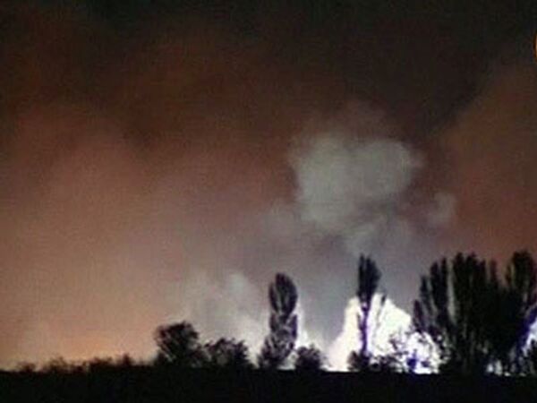 На Украине рвутся снаряды: горит склад с боеприпасами