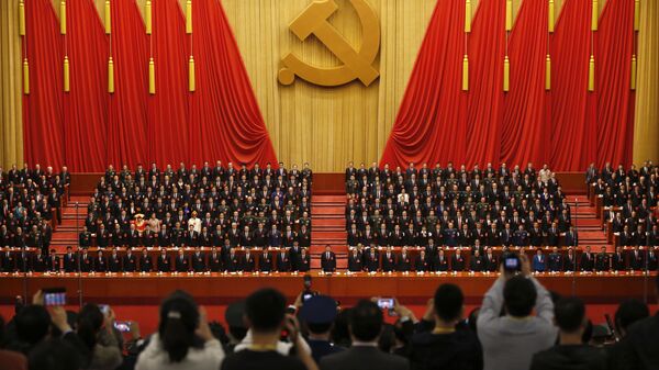 Делегаты 19-го съезда Компартии Китая в Пекине. 24 октября 2017