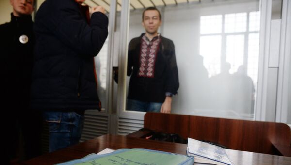Журналист Василий Муравицкий, обвиняемый в госизмене и посягательстве на территориальную целостность и неприкосновенность Украины, в Королёвском районном суде в Житомире. Архивное фото