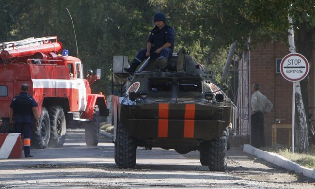 Пожар на военном складе в Харьковской области