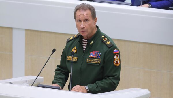 Главнокомандующий войсками национальной гвардии РФ Виктор Золотов. Архивное фото