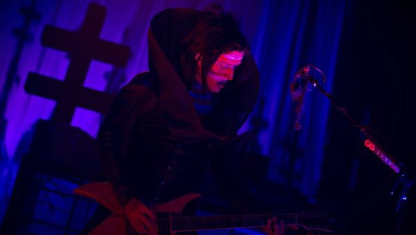 Бас-гитарист группы Marilyn Manson Джорди Уайт. Архивное фото