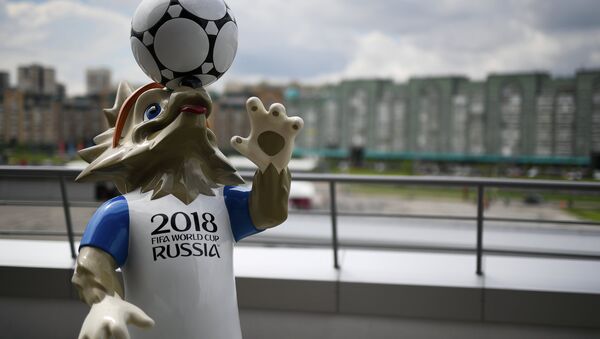 Фигура официального талисмана чемпионата мира по футболу 2018 года волка Забиваки. Архивное фото