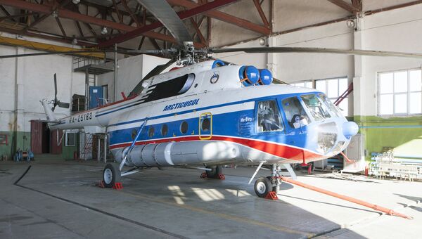 Вертолет Ми-8, потерпевший крушение на Шпицбергене