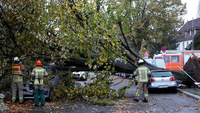 Последствия урагана Герварт в Германии. 29 октября 2017