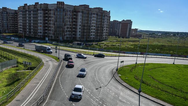 Дорожная развязка в Москве. Архивное фото