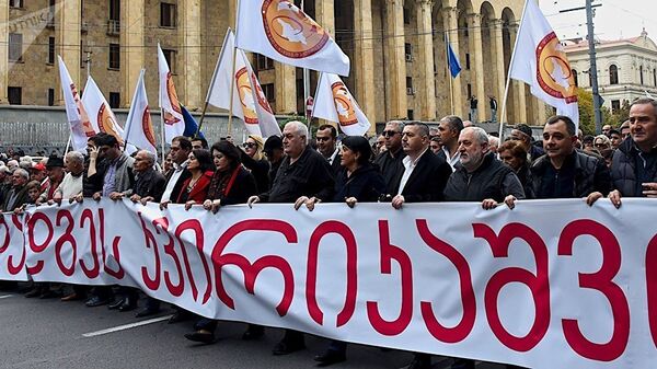 Акция протеста Альянса патриотов Грузии в Тбилиси