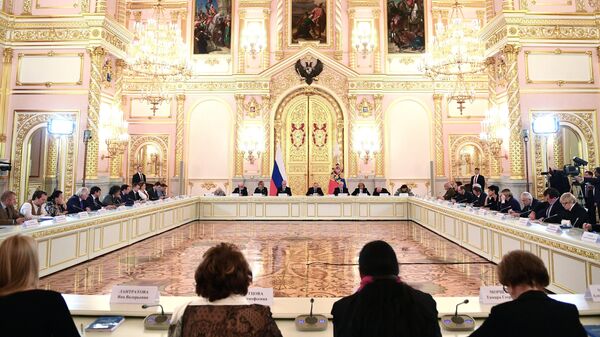 Президент РФ Владимир Путин проводит заседание Совета по развитию гражданского общества и правам человека. 30 октября 2017