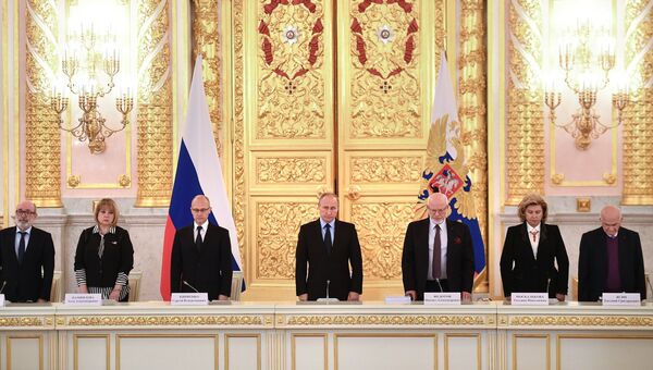 Президент РФ Владимир Путин проводит заседание Совета по развитию гражданского общества и правам человека (СПЧ). Архивное фото
