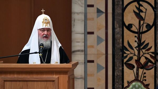 Патриарх Кирилл на открытии XXI Всемирного русского народного собора. 1 ноября 2017