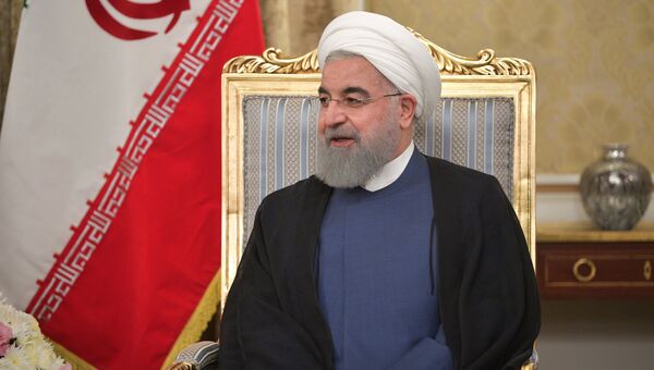 Президент Ирана Хасан Рухани во время встречи в Тегеране с президентом РФ Владимиром Путиным. 1 ноября 2017