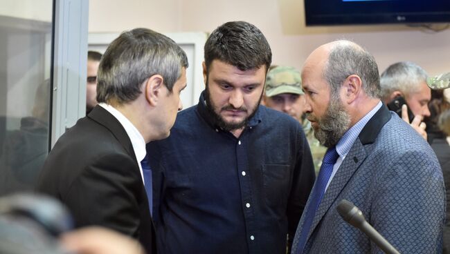 Сын министра внутренних дел Украины Александр Аваков во время заседания суда в Киеве. 1 ноября 2017