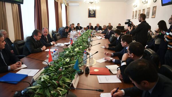 Участники заседания Постоянного совета ОДКБ в Москве. 2 ноября 2017
