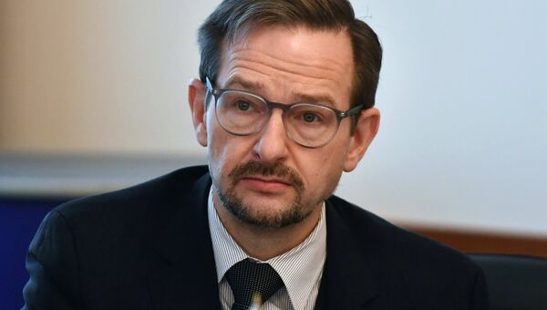 Генеральный секретарь ОБСЕ Томас Гремингер на заседании Постоянного совета ОДКБ в Москве. 2 ноября 2017