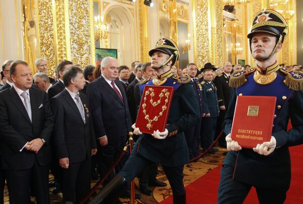 Церемония инаугурации избранного президента РФ Владимира Путина. 7 мая 2012 год
