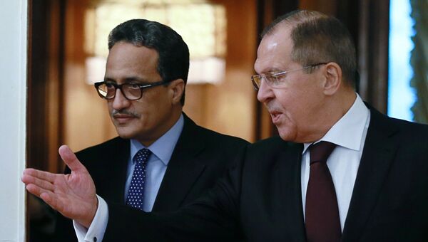 Министр иностранных дел РФ Сергей Лавров и министр иностранных дел Мавритании Исселку ульд Ахмед Изид Бих на встрече в Москве. 7 ноября 2017