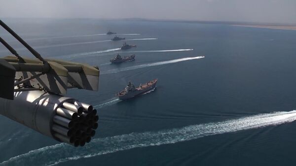 Корабли Черноморского флота во время учений в Крыму