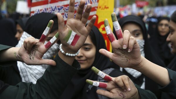 Акции против США в день 38-летия со дня начала экономического противостояния США и Ирана. Тегеран, 4 ноября 2017