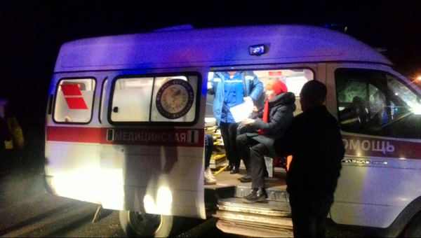 Медицинская помощь на месте ДТП в Ростовском районе Ярославской области. 8 ноября 2017