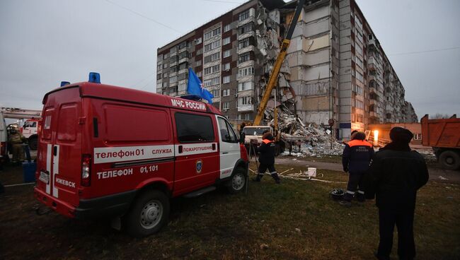 Обрушение жилого дома в Ижевске