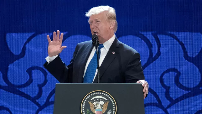 Президент США Дональд Трамп. 10 ноября 2017