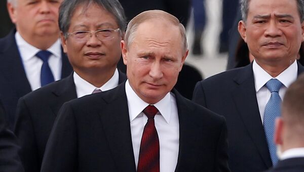 Президент РФ Владимир Путин во время встречи в аэропорту вьетнамского Дананга