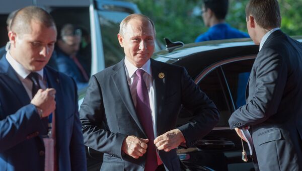 Президент РФ Владимир Путин перед встречей лидеров экономик форума АТЭС во Вьетнаме. 10 ноября 2017