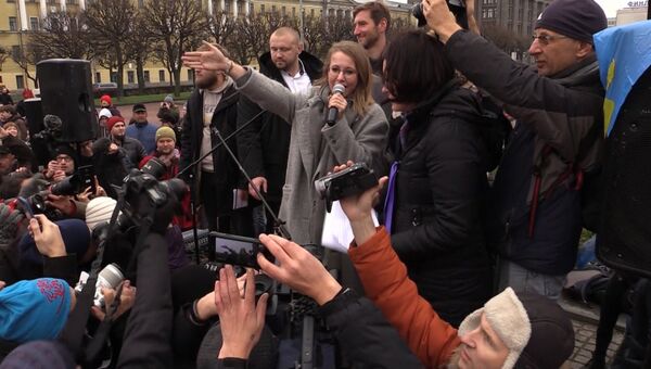 Это провокаторы - Собчак отреагировала на свист в свой адрес на митинге
