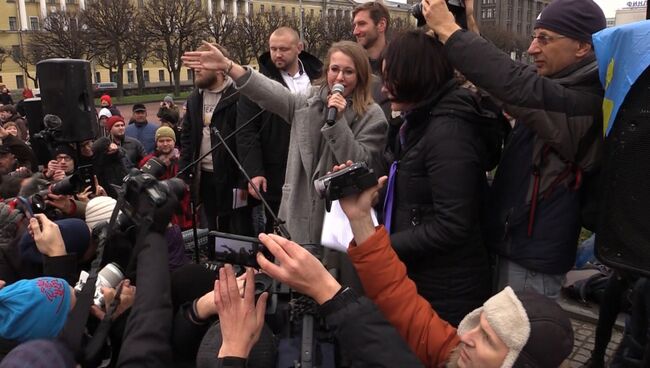 Это провокаторы - Собчак отреагировала на свист в свой адрес на митинге