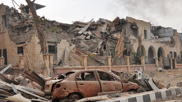Разрушенные здания в Дейр-эз-Зоре, Сирия. Ноябрь 2017