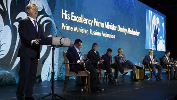 Премьер-министр РФ Дмитрий Медведев на саммите АСЕАН в Маниле. 13 ноября 2017