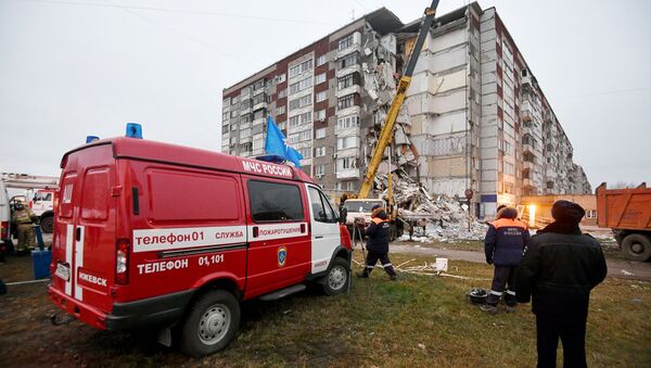 Последствия обрушения жилого дома в Ижевске. Архивное фото