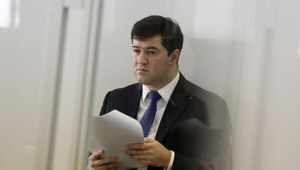 Глава государственной фискальной службы Украины Роман Насиров во время судебного заседания в Киеве. Архивное фото