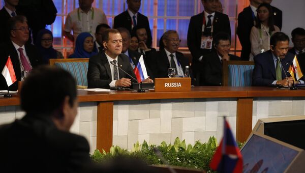 Дмитрий Медведев на заседании 12-го Восточноазиатского саммита. 14 ноября 2017