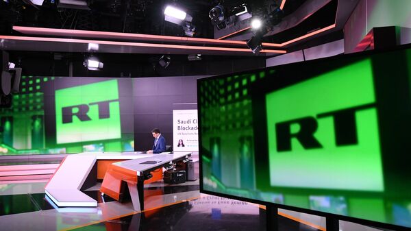 Студия телеканала RT в Москве. Архивное фото