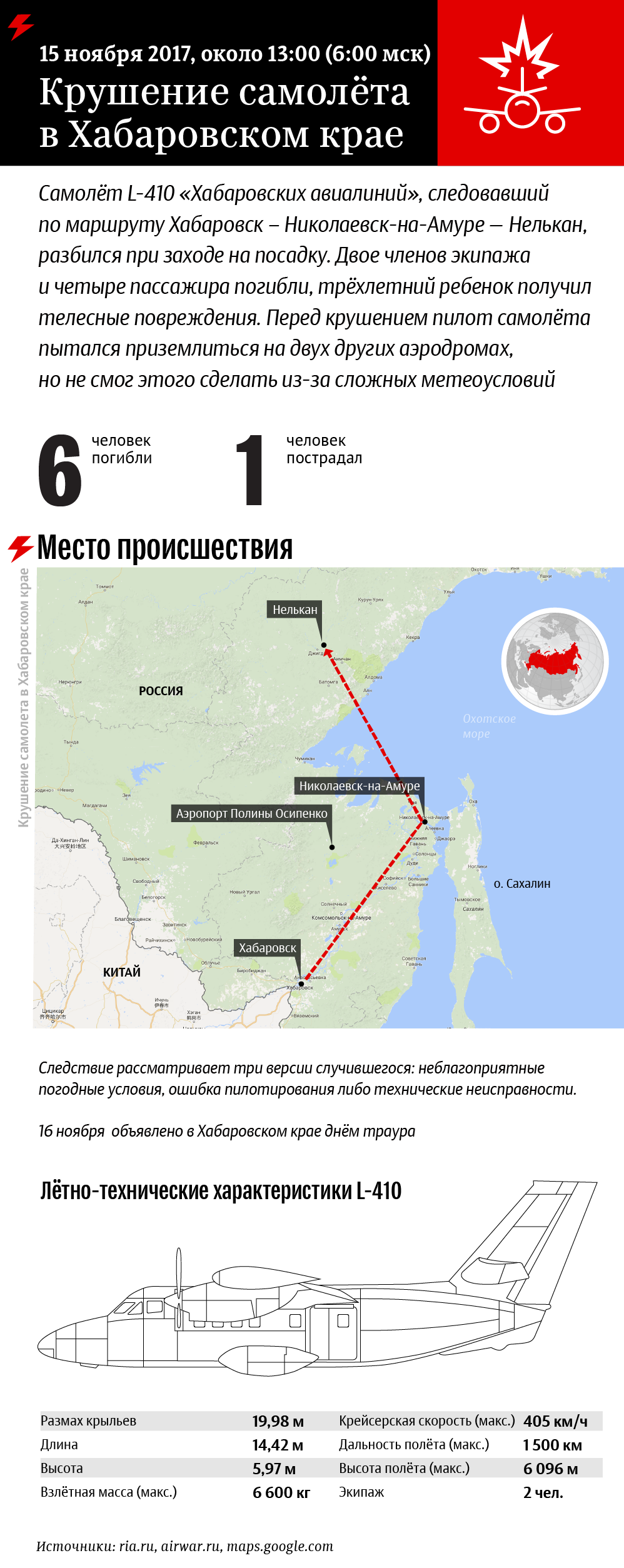 Крушение самолёта в Хабаровском крае
