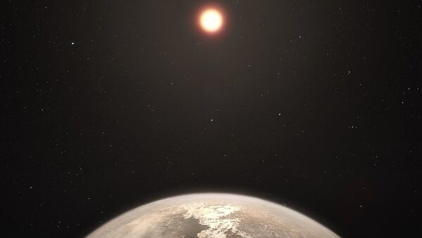 Так художник представил себе планету Ross 128b в созвездии Девы