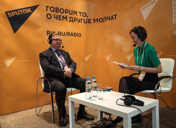 Сергей Степашин в студии радио Sputnik на Санкт-Петербургском международном культурном форуме