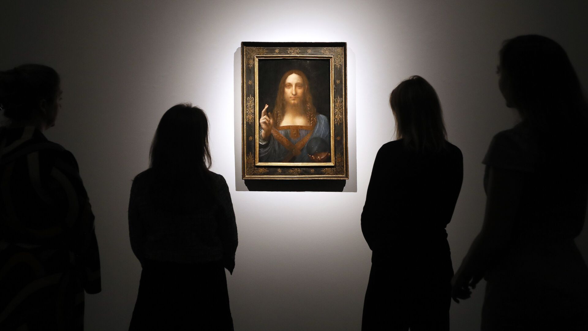 Картина Леонардо да Винчи Спаситель мира на аукционе Christie's в Лондоне. 24 октября 2017 - РИА Новости, 1920, 07.01.2020