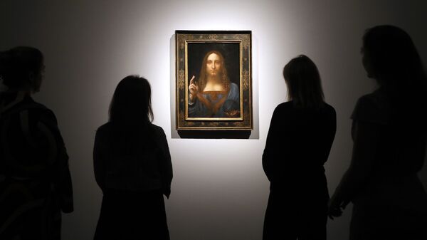 Картина Леонардо да Винчи Спаситель мира. Архивное фото