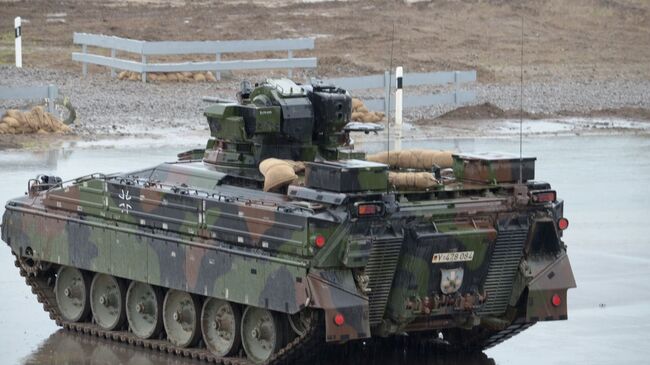 Германская боевая машина пехоты (БМП) Мардер. Архивное фото