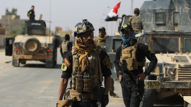 Иракские военные в провинции Анбар в районе ирако-сирийской границы