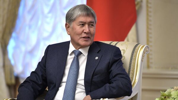 Президент Киргизии Алмазбек Атамбаев во время встречи с президентом РФ Владимиром Путиным. 17 декабря 2017