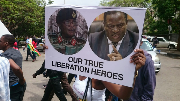 Марш за отставку президента Мугабе в Зимбабве. 18 ноября 2017