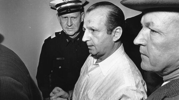 Джек Руби в городской тюрьме Далласа, Техас. 24 ноября 1963