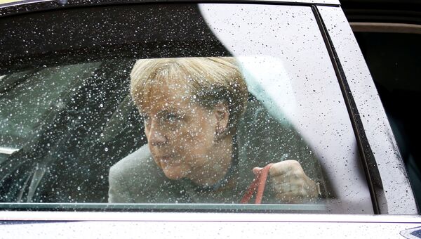 Ангела Меркель перед началом переговоров о формировании коалиционного правительства в Берлине