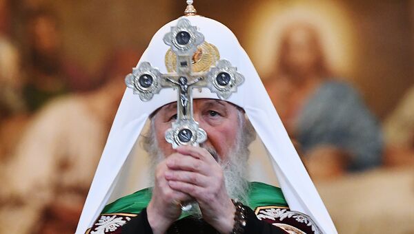 Патриарх Московский и всея Руси Кирилл проводит литургию в храме Христа Спасителя в свой день рождения