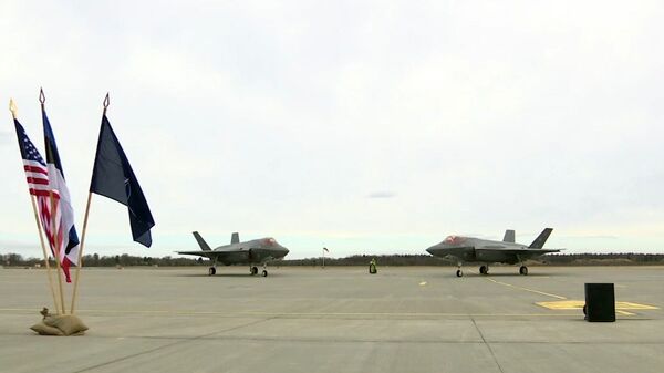 Американские истребители F-35 на авиабазе Амари в Харьюмаа, Эстония